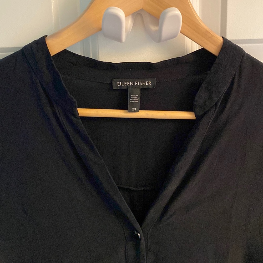Eileen Fisher Silk Shirt Blouse Size S